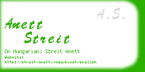 anett streit business card